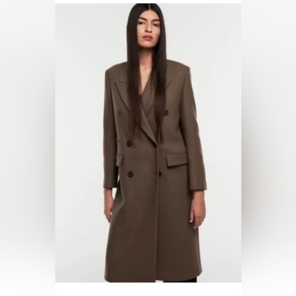 NWT ZARA DOUBLE BREASTED COAT XSMALL